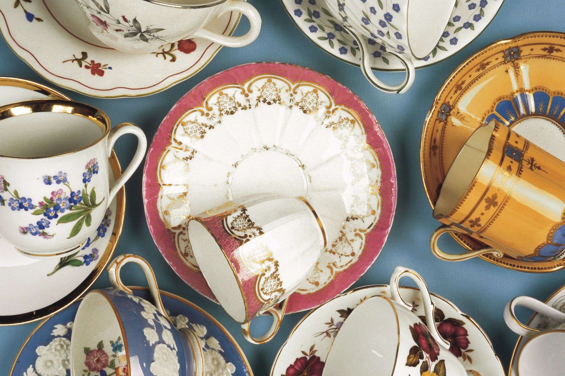 Antique cups and saucers