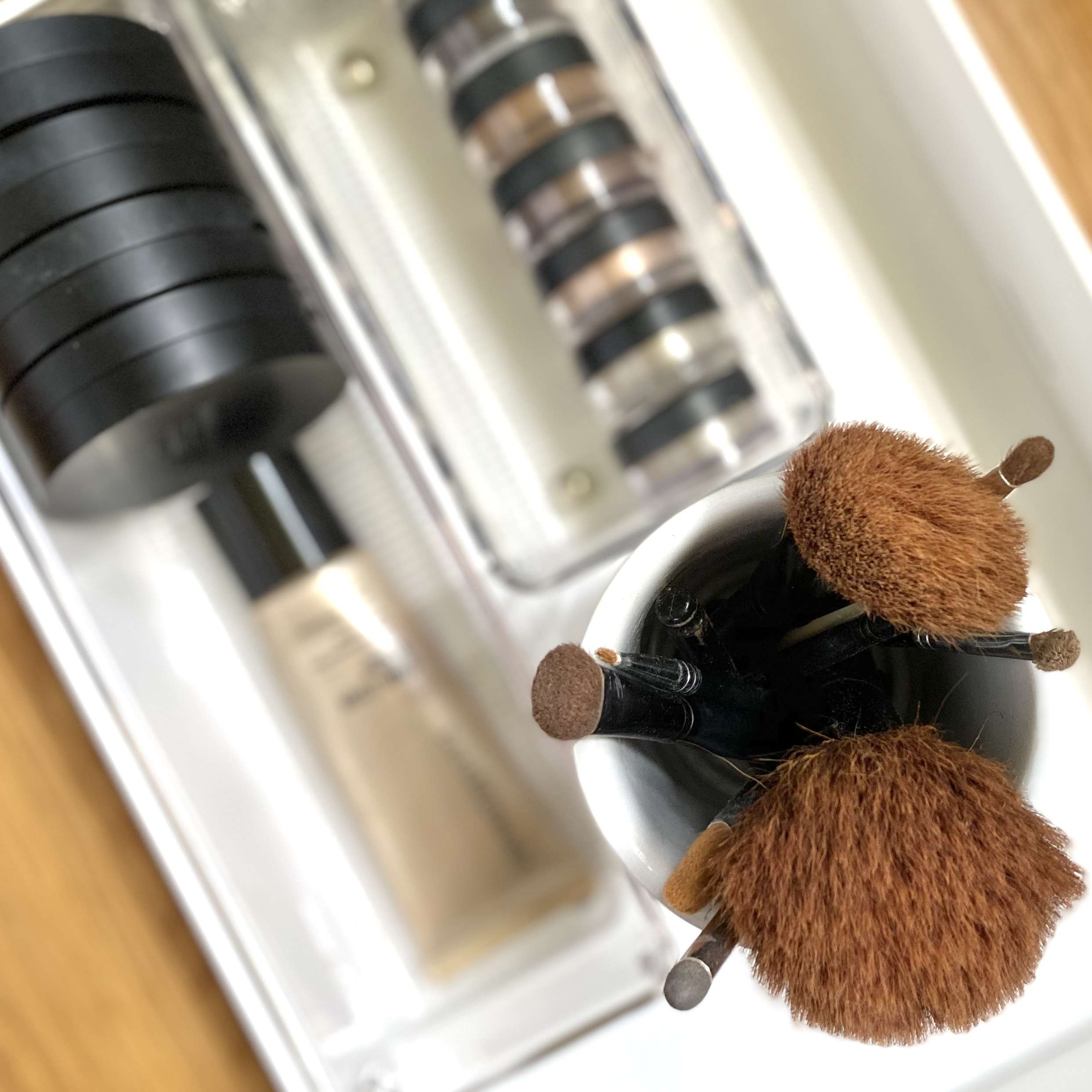makeup and makeup brushes